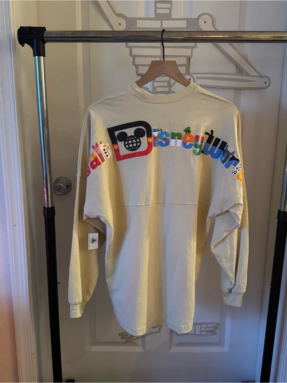 NWT Walt Disney World Character Letter Beige Spirit Jersey
